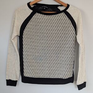 Walter Baker Black and Cream Sweatshirt
